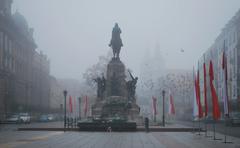 Battle of Grunwald monument and Tomb of the Unknown Soldier in Matejko Square, Kraków, Poland