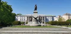 Lubomirski Palace Tadeusz Kościuszko Monument in Warsaw