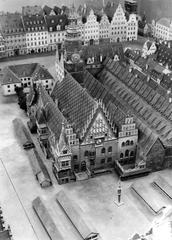 A historical model of Breslau's town hall and market square