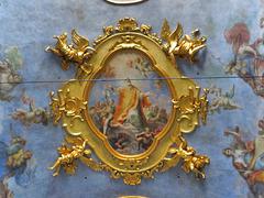 Interior ceiling of Santa Maria sopra Minerva in Assisi, Italy