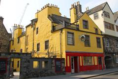 The Museum of Edinburgh building from the outside on the Royal Mile