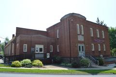 Northern side and front of the former Indiana Armory, now a history museum