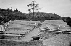 Construction site of Vesilinna summer theater outdoor stage