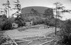 Construction site of the Vesilinna Summer Theatre's outdoor stage