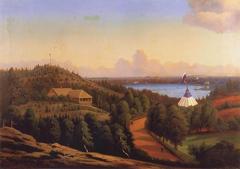 Thorsten Waenerberg's painting of the Alppipuisto area in Helsinki