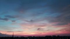 skyline of Rajkot city with aesthetic colors