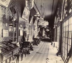 Interior of a house in Sakar Bagh, Junagadh, 1890s