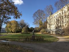 Tove Janssons park with Viktor Malmberg's sculpture Vattenbärerskan in Helsinki