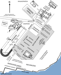 Map of the imperial district of Byzantine Constantinople