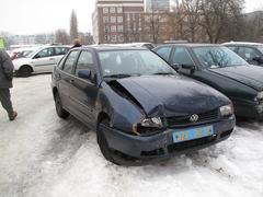 Car parked in front of a building near PrF MU