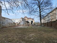 Under-construction area near Grohova stop in Brno