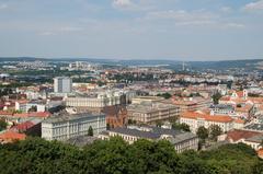 view of Brno from Spilberk Castle