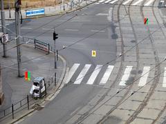 Tram signals in Brno, Czech Republic