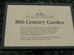 18th Century Garden wayside describing the garden's inspiration