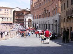 Facade of Palazzo Pubblico, the City Hall of Siena