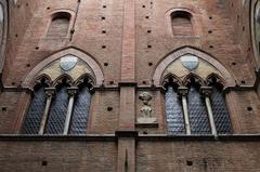 Palazzo Pubblico windows in Siena, Italy