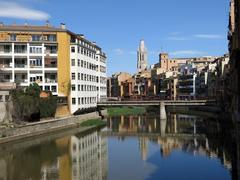 Sant Agustí Bridge and Sant Feliu Church in Girona