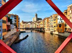 Facades along Onyar River in Girona