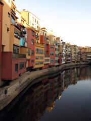 Historic center of Girona from the Onyar River