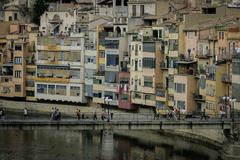 Cases de l'Onyar facades along the river before restoration