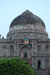 Bada Gumbad illuminated at night