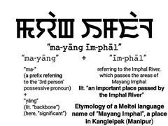 Etymology of the Meitei term Mayang Imphal