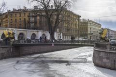 Bankovsky Bridge in Saint Petersburg