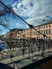 Bank Bridge in Saint Petersburg on a deserted day