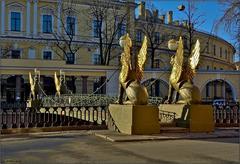 Bankovsky Bridge in Saint Petersburg