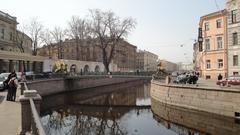 Bankovsky Bridge in Saint Petersburg, Russia