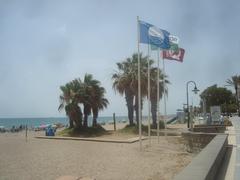 Panoramic view of Heliòpolis Beach in Benicàssim, Spain