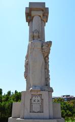 Statue on the Aragó Bridge in Valencia, allegory of Valencia