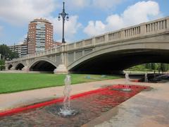 Pont d'Aragó bridge over Turia river in Valencia