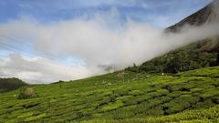 Munnar with clouds in the sky