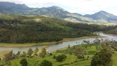 Scenic road leading to Eravikulam National Park with lush green hills