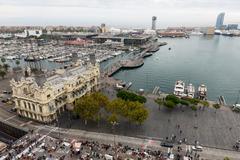 View from Monument a Colom in Barcelona