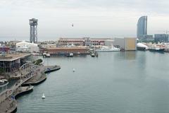 View from Monument a Colom in Barcelona