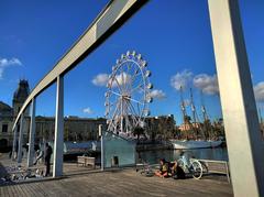 Rambla de Mar at Port Vell in Barcelona