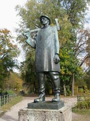 Flößerdenkmal bronzefigur Hinterbrühl Fritz Koelle 1939