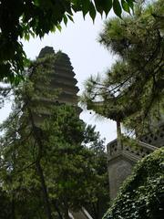 Xiao Yan Ta Little Wild Goose Pagoda in Xi'an ancient structure against blue sky