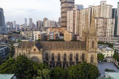 Aerial view of Sacred Heart Cathedral in Guangzhou