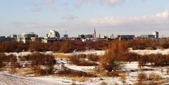 Cityscape of Copenhagen seen from Amager Common