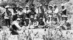 John Muir teaching a group in Muir Woods