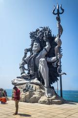 58-ft-tall sculpture of Lord Shiva in Aazhimala temple