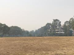 Bushfires smoke in Sydney Olympic Park