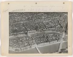 Panoramic view of Langres city in France with rolling hills in the background