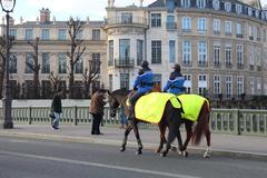 mounted gendarmes on Sully Bridge Paris