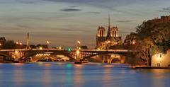 Notre-Dame de Paris viewed from Port Henri IV