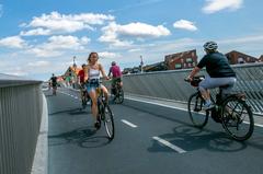 Copenhagen bicyclists during a Viking Sun cruise, August 2018