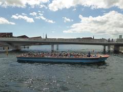 Harbour boat trip Netto-Bådene at Inderhavnsbroen bridge in Copenhagen